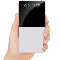 Зарядное устройство УМБ Power Bank 20000 mAh Xiaomi Power Quantus MI 2.1C 2xUSB повербанк с фонариком, Внешний аккумулятор батарея для телефона