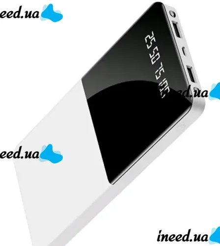 Зарядное устройство УМБ Power Bank 20000 mAh Xiaomi Power Quantus MI 2.1C 2xUSB повербанк с фонариком, Внешний аккумулятор батарея для телефона