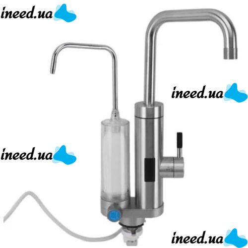Faucet ZSWK-D02 flow-through water heater with LCD display with water purification filter, Electric heater in the form of a 220V faucet bottom connection