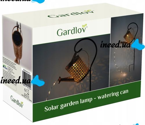 Садовый фонарь Gardlov SNA-7155 80 см уличный газонный LED светильник Лейка с гирляндой на солнечной батарее для сада Fairy lamp 23846 Теплый белый