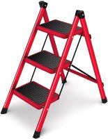Складная стремянка на 3 ступени Mastar 3 Step Ladders до 150 кг раскладная трехступенчатая односторонняя лестница с антискользящим покрытием 84х40 см