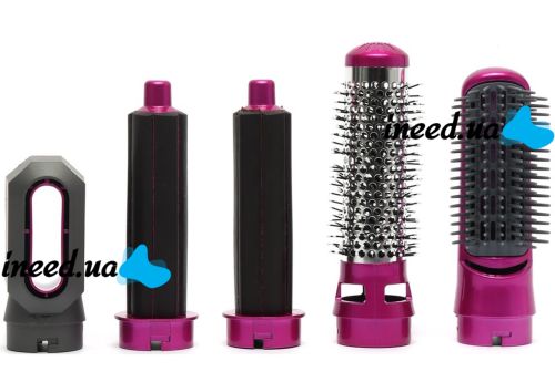 Dyson 5 in 1 Hair Dryer Styler Hair Dryer and Curling Comb, Brush Styler with Attachments in Leather Case 1000W Dyson Pink