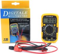 Digital Multimeter Tester Digital UK-830LN DT 830 LNv Universal Handheld Current, Voltage and Resistance Tester with Display DT-830 Yellow