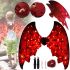 Дитячі рухливі крила Дракона Shadow Angel 2 електричні карнавальні крила на ремінцях з підсвічуванням музикою і ефектом пурхання 68 см червоні