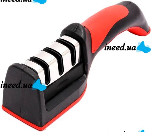 Точилка для кухонных ножей Knife Sharpener RS-168 кухонная ручная ножеточка с ручкой, настольный станок на 3 уровня заточки с полировкой NJ-523
