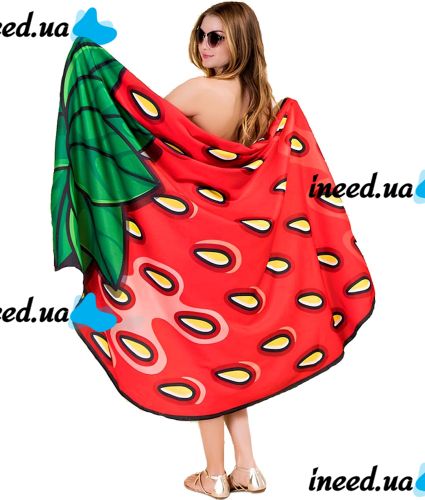 Bigmouth Beach Blanket Strawberry YX0012 3D Beach Blanket Lint Free Beach Mat 152x122cm Picnic and Beach Towel Strawberry