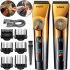 Rechargeable Hair Clipper VGR V-663 Wireless Trimmer with Replaceable nozzles and LED Display for edging Beard and mustache V663
