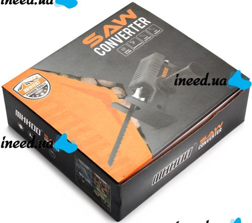Насадка на дрель лобзик Saw Converter сабельная пила с быстросъемным механизмом и 3 полотнами для резки металла и дерева 7 мм адаптер на шуруповерт