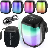 Беспроводная колонка со светомузыкой Hopestar P50 mini Black портативная Bluetooth мини акустика с RGB подсветкой USB AUX для Android IOS Черная