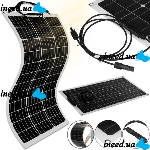 Монокристаллическая гибкая солнечная панель Dusson Flexible Panel 100W 18V складная водонепроницаемая батарея 100Вт раскладной модуль для зарядки