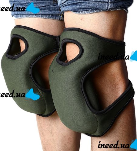 Садовые наколенники Knee Pads универсальная защитная пара наколенников из пены для строительства, огорода, ремонтных и садовых работ 23х46 см Хаки