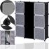 Складна шафа органайзер для речей Storage Cube Cabinet MP-29 110х110х35 см пластикова тумба на 7 секцій поличка для одягу та взуття Чорна