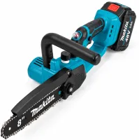 Аккумуляторная цепная мини пила Makita DUC101Z 48V 5Ah 8" на 2 аккумулятора, бесщеточная электропила с полуавтоматической смазкой цепи в кейсе Макита