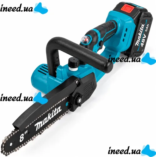 Аккумуляторная цепная мини пила Makita DUC101Z 48V 5Ah 8" на 2 аккумулятора, бесщеточная электропила с полуавтоматической смазкой цепи в кейсе Макита