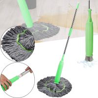 Telescopic Rope Mop Kornel LJF-006 2in1 with spin for dry and wet floor cleaning, Adjustable Mop Mashka SHV111 30 cm Green