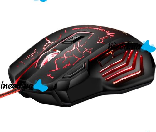 Игровая компьютерная мышь Gaming Mouse X7 проводная оптическая USB геймерская мышка со светодиодной LED подсветкой для ПК компьютера и ноутбука