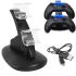 Зарядная подставка док станция для геймпадов XBOX ONE/ONE S/ONE X на 2 джойстика, Зарядное устройство для зарядки геймпадов с подсветкой Черная