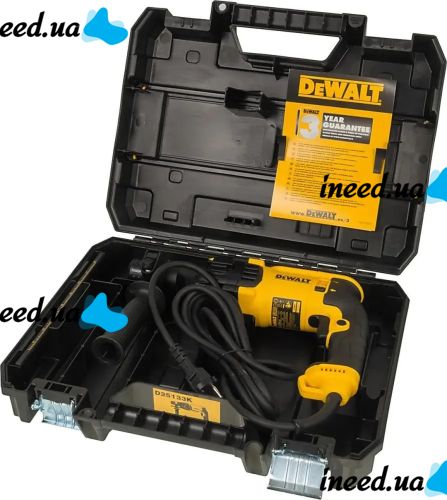 Сетевой перфоратор DeWALT D25143K 900W 3.2 Дж SDS-Plus патрон с регулировкой оборотов 3 режима сверления, электроперфоратор Деволт 900Вт в кейсе