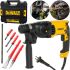 DeWalt D25143K 900W 3.2J SDS-Plus rotary hammer drill chuck 3 drilling modes, Devolt 900W electric perforator in a case