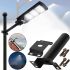 Тримач для вуличного ліхтаря на стовп Solar Street Light 4.8 см настінне кріплення, круглий кронштейн з анкерами для світильників до 20 кг Чорний