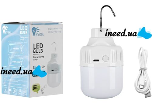 Аккумуляторная кемпинговая LED лампа X-BAIL HY-701 10W подвесной светодиодный аварийный светильник с крючком для подвешивания USB Solar BL-701