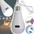 Светодиодная кемпинговая лампочка светильник LED Emergency Lamp Z-725 15W аварийный светильник в патрон E27 с аккумулятором 18650 и крючком CK8039