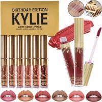 Набор жидких матовых помад Kylie Birthday Edition KL6 блеск для губ 6 оттенков 0.65 мл комплект декоративной женской косметики для макияжа Кайли