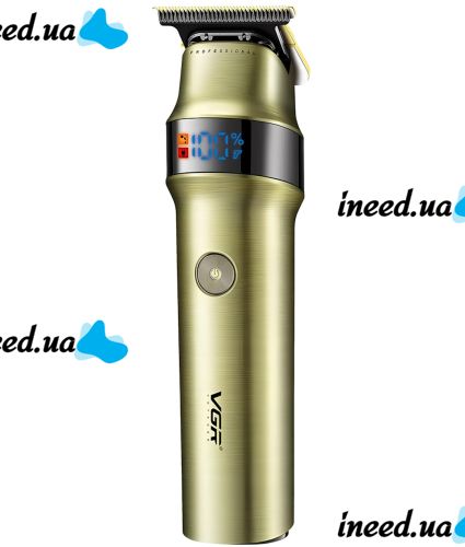 Беспроводная машинка для стрижки волос VGR V-991 5W 4 сменные насадки, аккумуляторный мужской триммер для окантовки бороды и усов с LED дисплеем USB