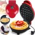 Электрическая мини-вафельница Mini Maker Waffle MAG-686 10.5 см вафельница для венских и бельгийских вафель XL-287 с антипригарным покрытием 350W Красная