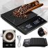 Кухонные сенсорные весы Coffee Scale EK6012 до 5 кг, аккумуляторные весы для взвешивания кофе с LED-дисплеем, таймером и плоской платформой 4058