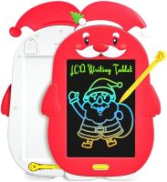 Графический детский планшет LCD Writing Tablet 8.5" электронная цветная доска Дед мороз Санта Клаус для рисования с ЖК-дисплеем и ручкой стилусом в комплекте Красная