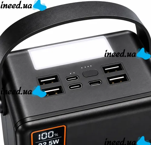 Портативное зарядное устройство Power Bank Borofone BJ85 100000mAh 22.5W 4USB 2TYPE-C с быстрой зарядкой, внешний аккумулятор повербанк с фонарем