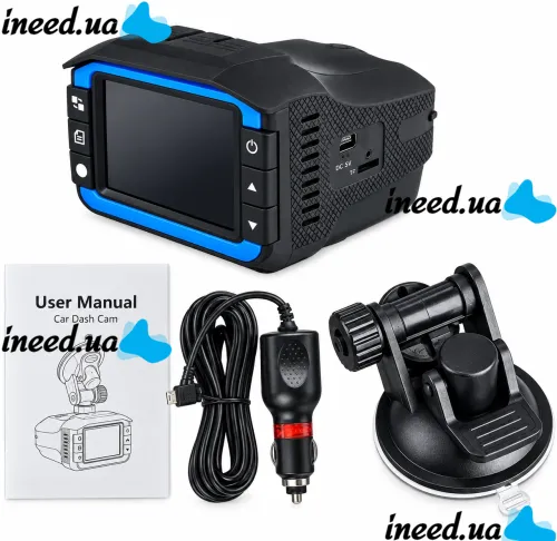 Автомобильный видеорегистратор DVR VG3 с антирадаром 2 в 1 авторегистратор 1080P с детектором радара угол обзора 140 градусов на присоске в машину