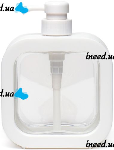 Дозатор для жидкого мыла Soap Dispenser LY-627 300 мл прозрачный механический диспенсер, пластиковая мыльница для моющего средства на кухню и ванную
