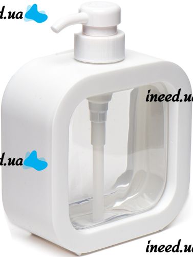 Дозатор для жидкого мыла Soap Dispenser LY-627 300 мл прозрачный механический диспенсер, пластиковая мыльница для моющего средства на кухню и ванную