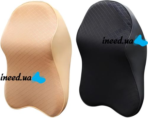 Автомобильная ортопедическая подушка для шеи Car Neck Pillow дорожная накладка на подголовник под голову с эффектом памяти в автомобиль 30х22 см