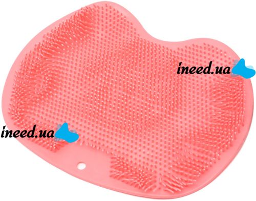 Silicone massage mat Cleaner Shower Foot Scrubber Mat Pink LY-379 back and foot suction cup wall mounted shower washcloth Pink