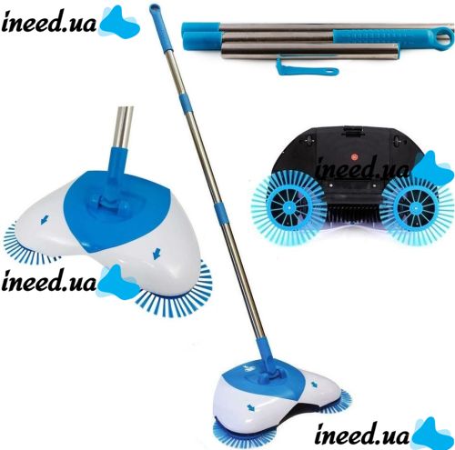 Mechanical Mop Broom Hurricane Spin Broom M24 Universal Brush with Telescopic Handle 110 cm for Dry Floor Cleaning with vacuum cleaner Effect