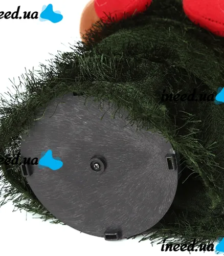 Танцующая рождественская елка Dancing Xmas Tree ET02 интерактивная новогодняя игрушка 17х10 см вращающаяся музыкальная ёлка в шапке на батарейках