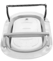 Складная детская ванна для купания Smart Babyhood BH-334G раскладная ванночка для младенцев с LED термометром, подушкой и ручкой для душа Серая