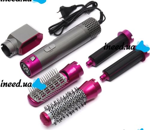 Dyson 5 in 1 Hair Dryer Styler Hair Dryer and Curling Comb, Brush Styler with Attachments in Leather Case 1000W Dyson Pink
