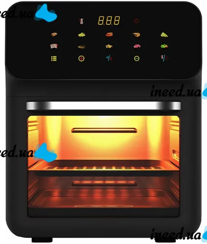 Мультипечь Аэрогриль с обдувом Silver Crest FD-1015B 3000W 15л электронная аэрогриль для приготовления еды без масла 10 программ настольная фритюрница от сети