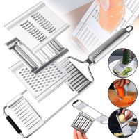 Vegetable Slicer Grater XL-338 handheld vegetable slicer for peeling and slicing fruits and vegetables, flat slicer 3 interchangeable stainless steel attachments