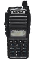 Двухдиапазонная рация Baofeng UV82 5W на 128 каналов до 7 км портативная цифровая радиостанция с гарнитурой и двойной кнопкой 2800 мАч UV-82 Черная