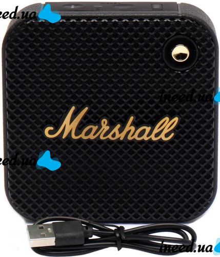 Портативная колонка Marshall Willen BT беспроводная водонепроницаемая акустическая Bluetooth система в ретро стиле USB для Android IOS Черная