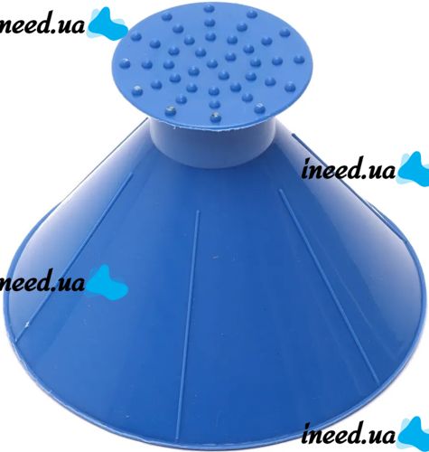 Car Scraper Watering Can for Snow and Ice Glass Snow Loader 3 in 1 Cone Brush Cleaner, Icebreaker for Car Windshield Cleaning Blue