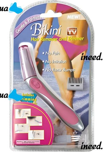 Женский триммер Bikini Hair Remover and Trimmer электрический эпилятор для удаления волос в области бикини, электробритва с насадками на аккумуляторе