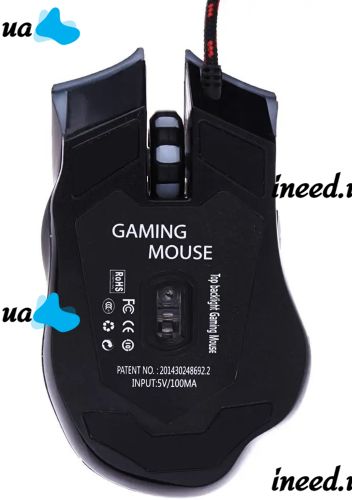 Игровая компьютерная мышь Gaming Mouse X7 проводная оптическая USB геймерская мышка со светодиодной LED подсветкой для ПК компьютера и ноутбука