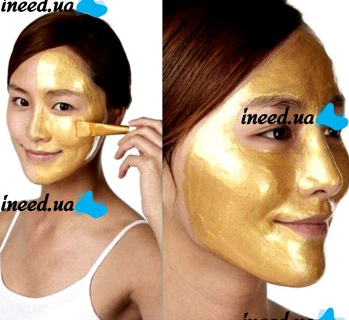 Золота маска-плівка для обличчя Dexe Gold Mask 120 г біоколагеновая антивікова плівка з біозолотом і колагеном, омолоджуюча маска від зморшок