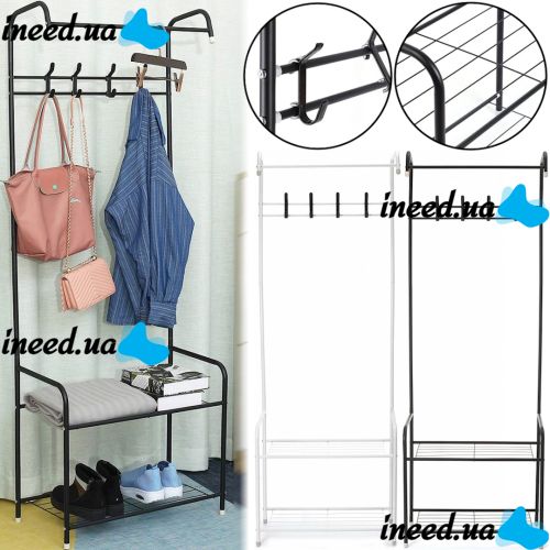 Outdoor clothes rack Corridor Rack 170X35 cm mobile vertical storage rack with shoe shelves, rack hanger in the hallway